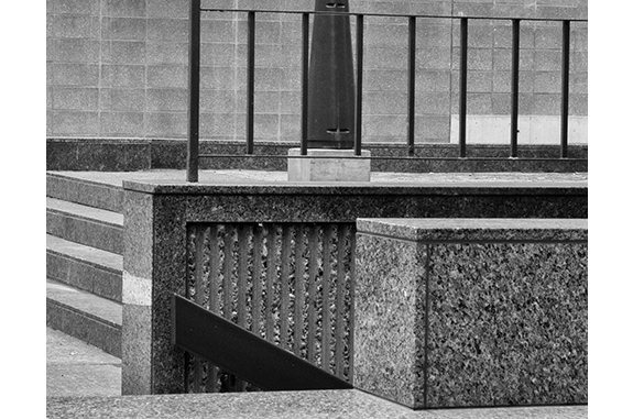 Courtyard Revisited (black and white photograph)