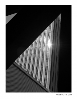 Black and white architectural abstract photograph by Paul Politis
