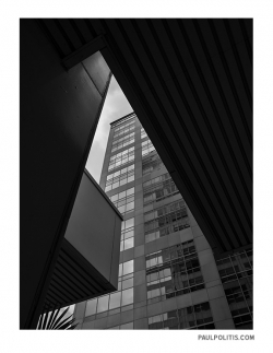 Black and white architectural abstract photograph by Paul Politis