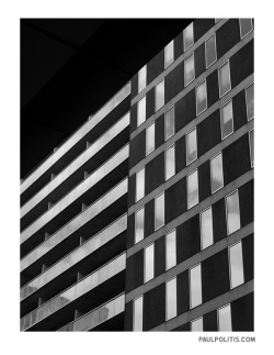 Black and white architectural abstract photograph by Paul Politis