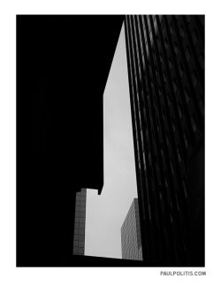 Black and white architectural abstract photograph by Paul Politis