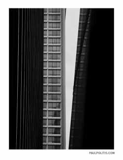 Black and white architectural abstract photograph by Paul Politis