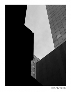 Black and white architectural abstract photograph by Paul Politis