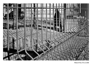 Urban Inmate P1060049 (Film Noir Fantasy) (black and white photograph)