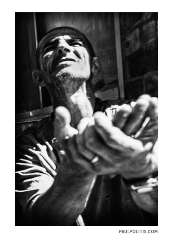 Urban Inmate P1080491 (Plea) (black and white photograph) by Paul Politis, 2017 Urban Inmate P1080491 (Plea) (black and white photograph)