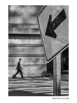 You are Here (black and white photograph)