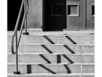 Church Steps (black and white photograph) by Paul Politis