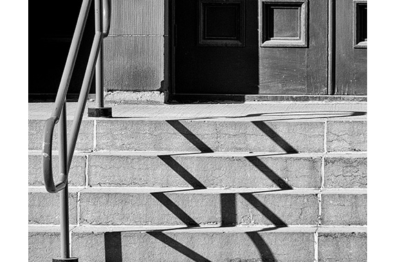 Church Steps (black and white photograph) by Paul Politis