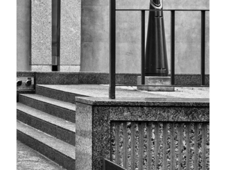 Courtyard (black and white photograph)