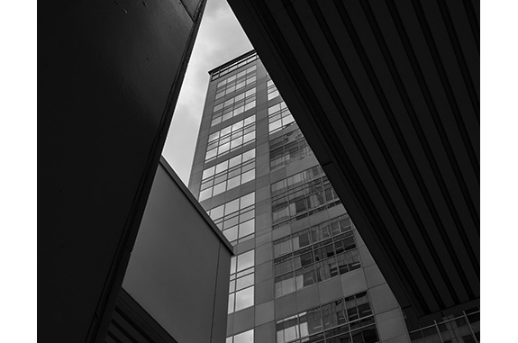 Black and white architectural abstract photograph by Paul Politis