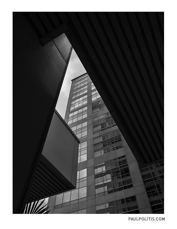 Black and white architectural abstract photograph by Paul Politis