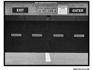Parking garage (black and white photograph)