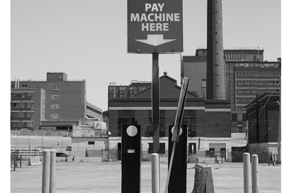 Pay Machine (black and white photograph)