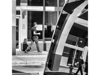 Duality - Street Reflections (black and white photograph)