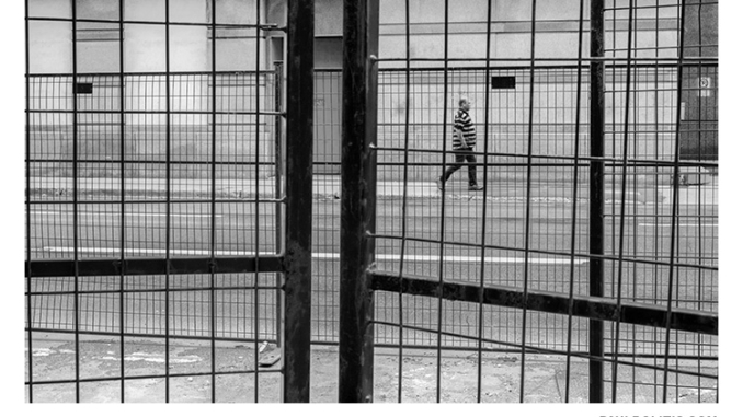 Urban Inmate P1050147 (black and white photograph)